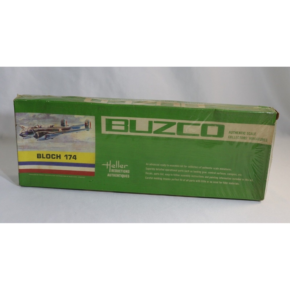 Vintage Buzco Heller Bloch 174 1:72 Scale WWII Bomber Model Airplane Kit Sealed